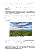 World Wetlands Day 2014 IPPC Statement